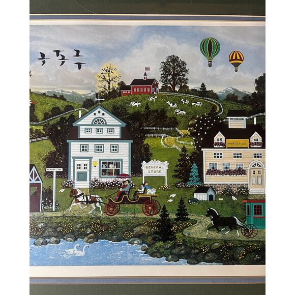 Wooster Scott Signed Artist Proof AP 69/150 “Down Memory Lane” Framed Folk Art - Picture 4 of 7